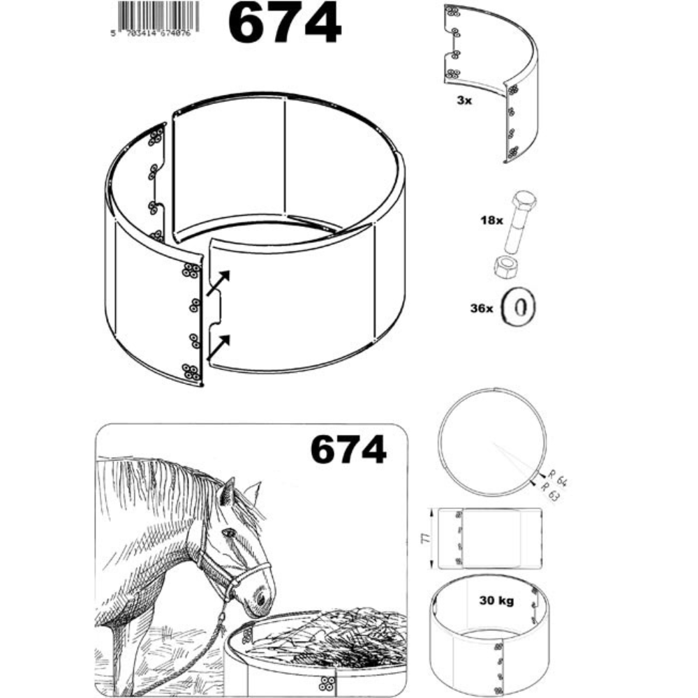 Barotava, diam. 126 cm